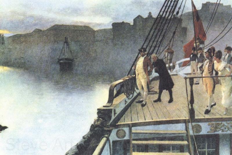 unknow artist en napoletansk forradare har hangts och kastats i vattnet Norge oil painting art